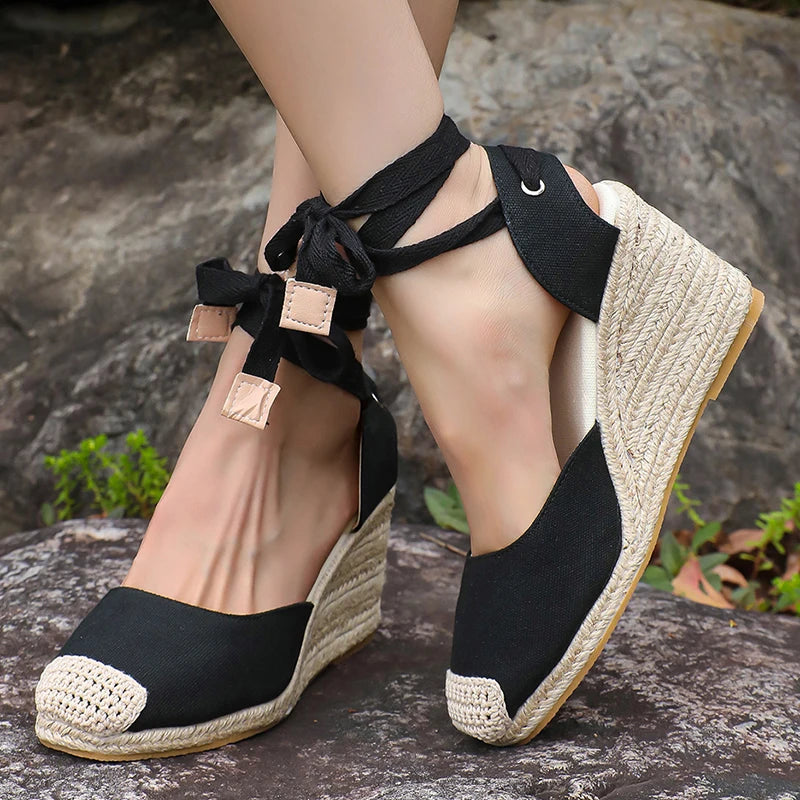 Women's Platform Wedge Espadrille Sandals