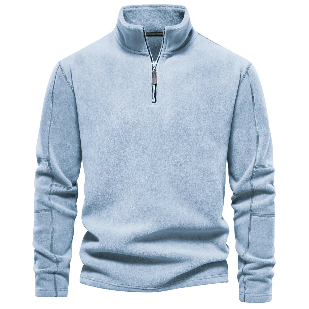 AIOPESON Brand Quality Thicken Warm Fleece Jacket for Men Zipper Neck Pullover Men's Sweatshirt Soft Shell Mens Jacket My Phase Fashion