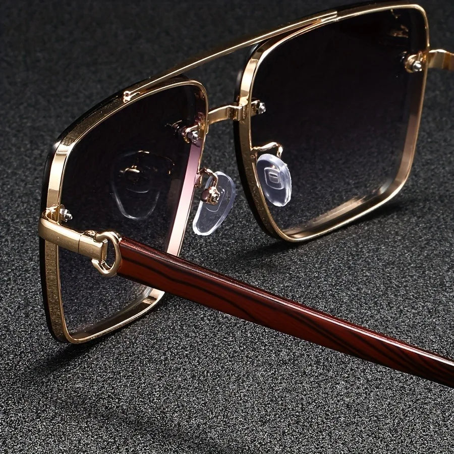 The Woodgrain Square Sunglasses — Men's