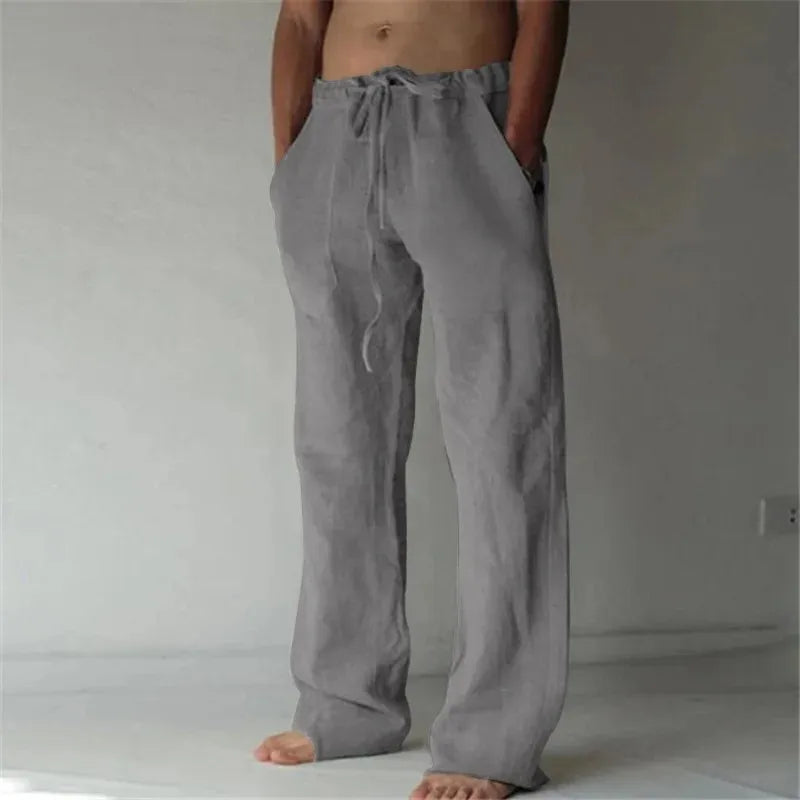 Men's Cotton Linen Long Pants