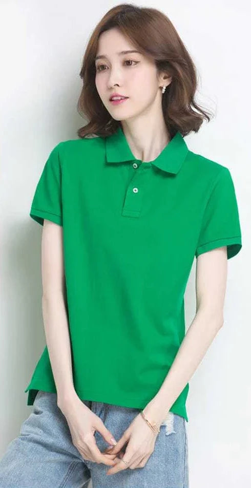 The Relaxed Cotton Polo — Women's