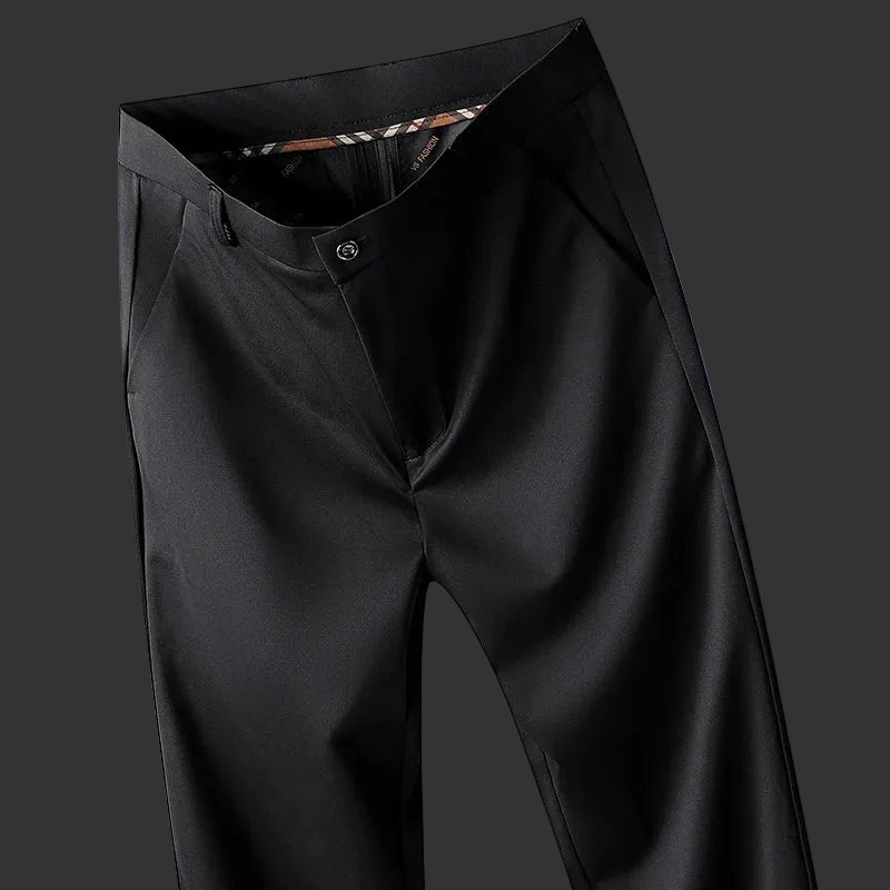 Black pants on a blue background
