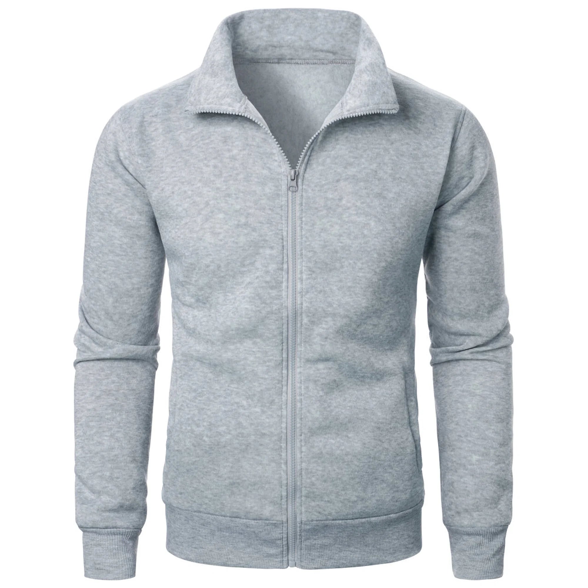 Men's Casual Sports Zipper Stand Collar Jacket