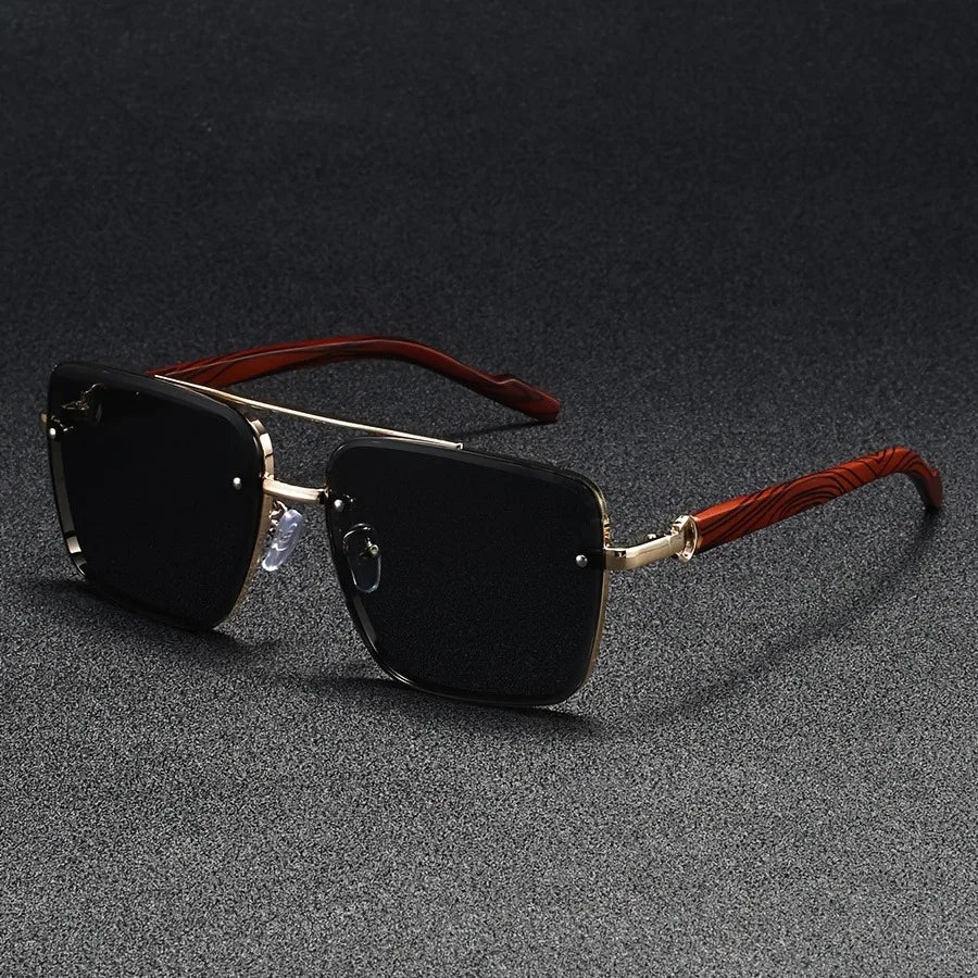 The Woodgrain Square Sunglasses — Men's