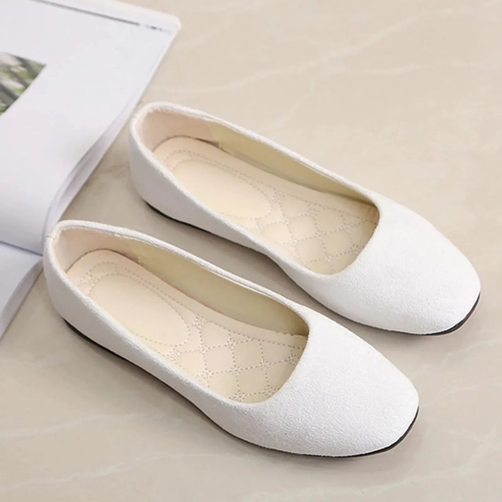 Women Suede Loafers Flat Heel Shoes