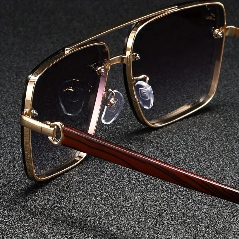 The Woodgrain Square Sunglasses — Men's