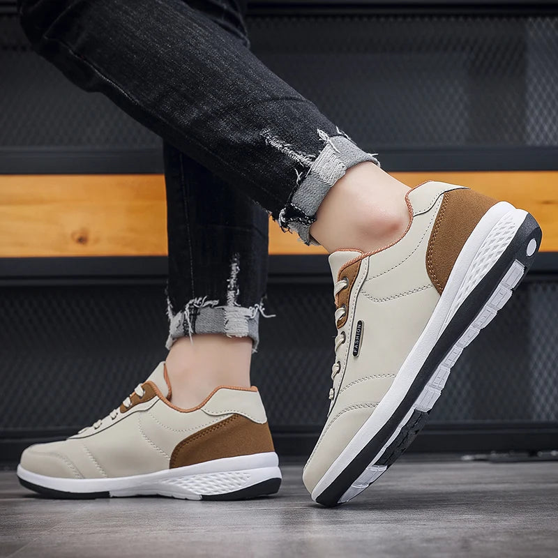 YRZL Men's Waterproof Walking Sneakers