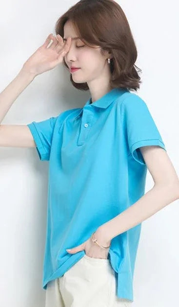 The Relaxed Cotton Polo — Women's