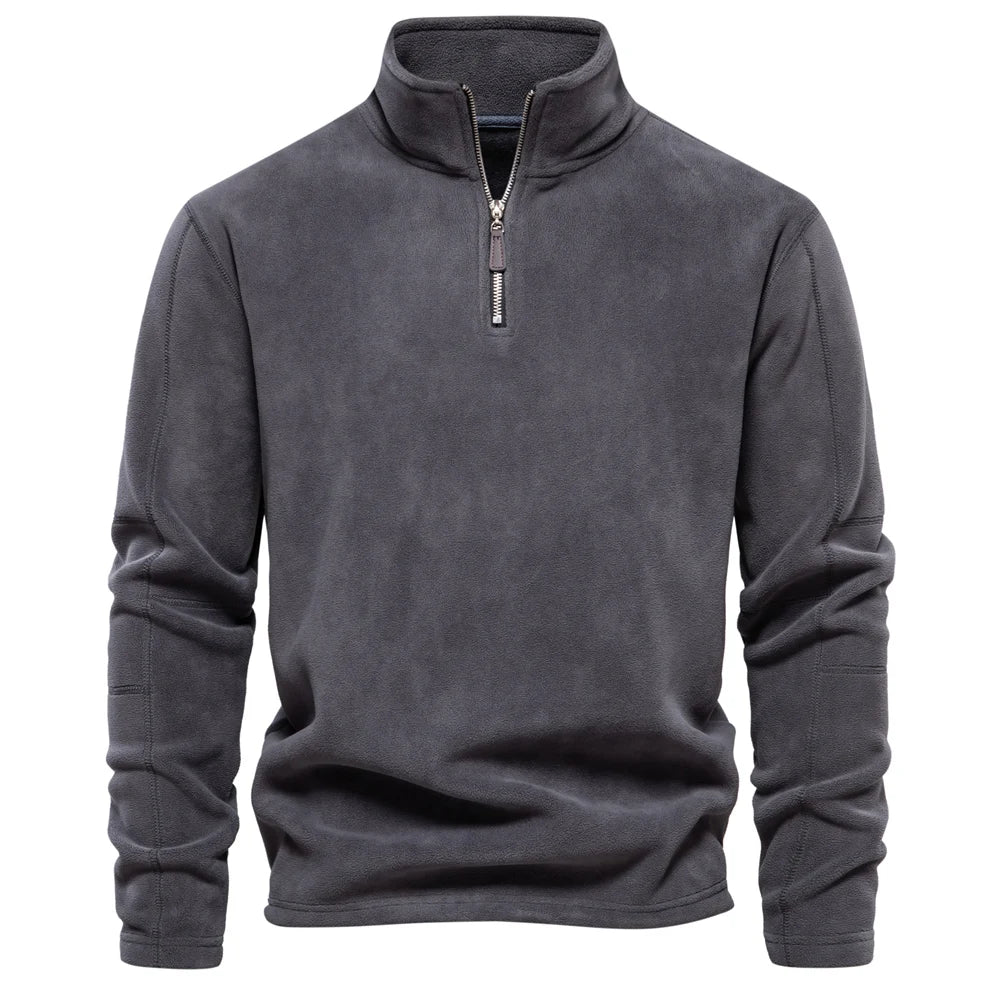 AIOPESON Brand Quality Thicken Warm Fleece Jacket for Men Zipper Neck Pullover Men's Sweatshirt Soft Shell Mens Jacket My Phase Fashion