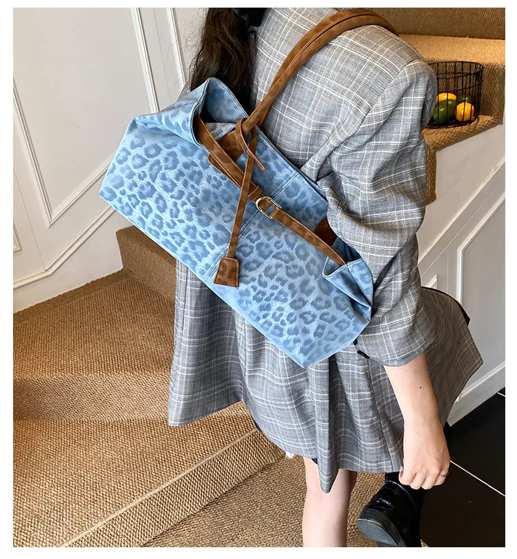 Leopard Leather PU Shoulder Bag