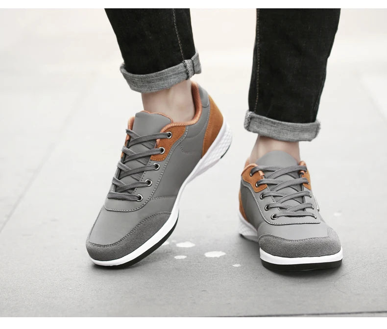YRZL Men's Waterproof Walking Sneakers