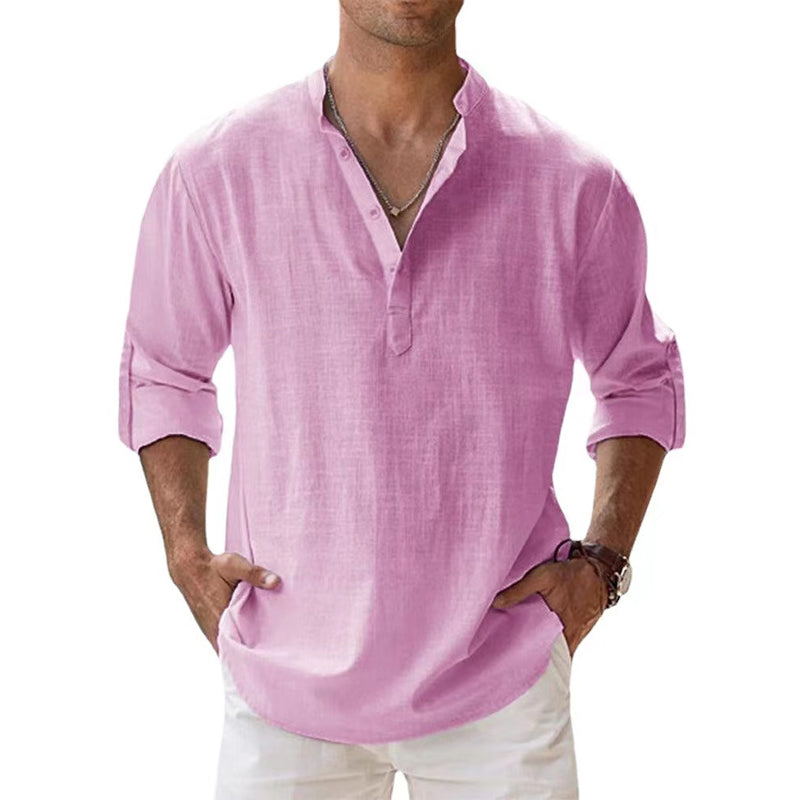 Men's Lightweight Cotton Henley Shirt