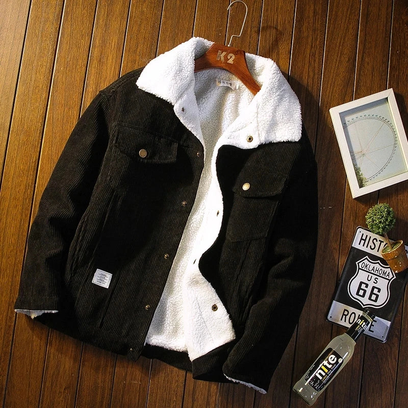 Men's Warm Trucker Corduroy Jackets