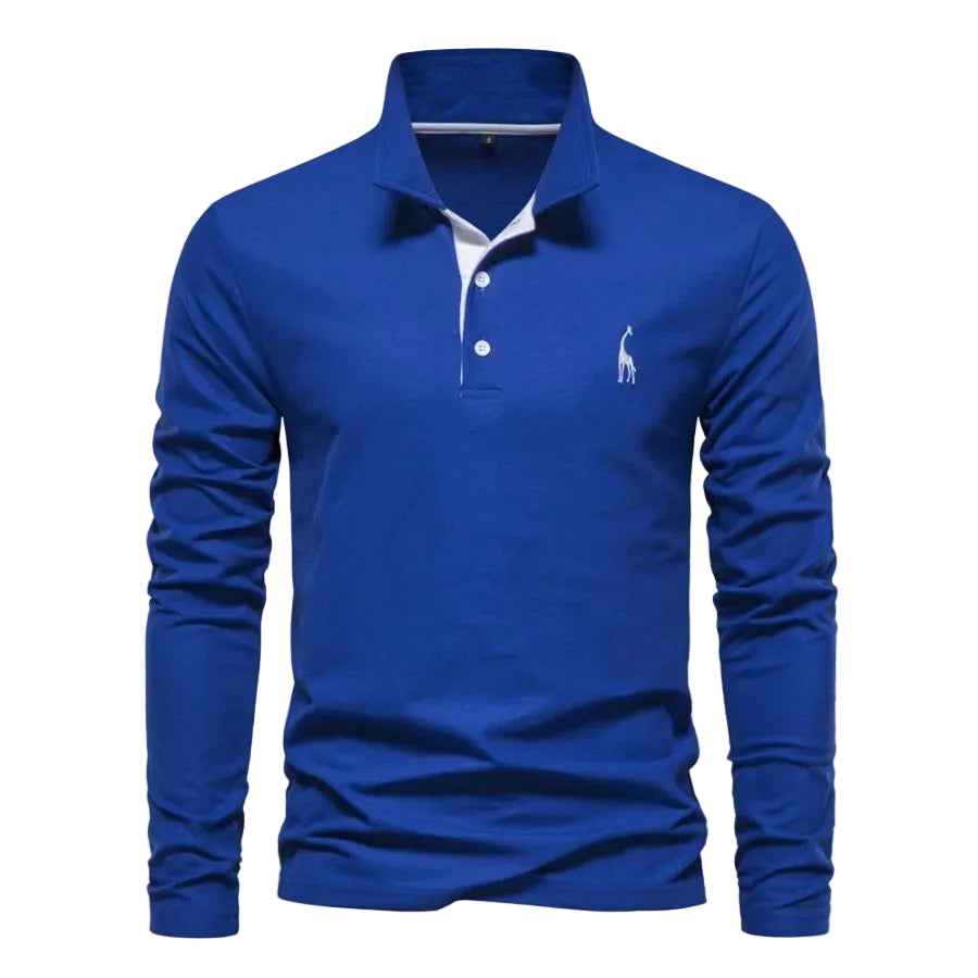 The Embroidered Golf Polo — Long Sleeve