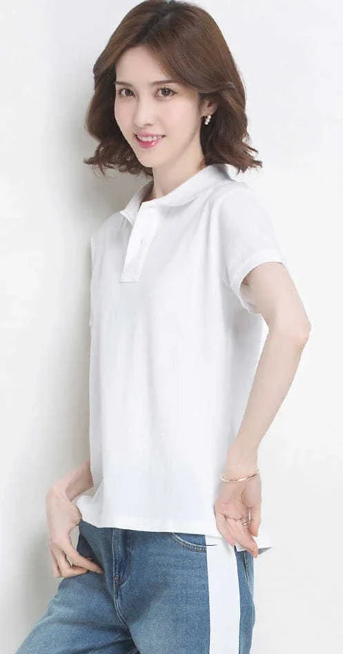 The Relaxed Cotton Polo — Women's