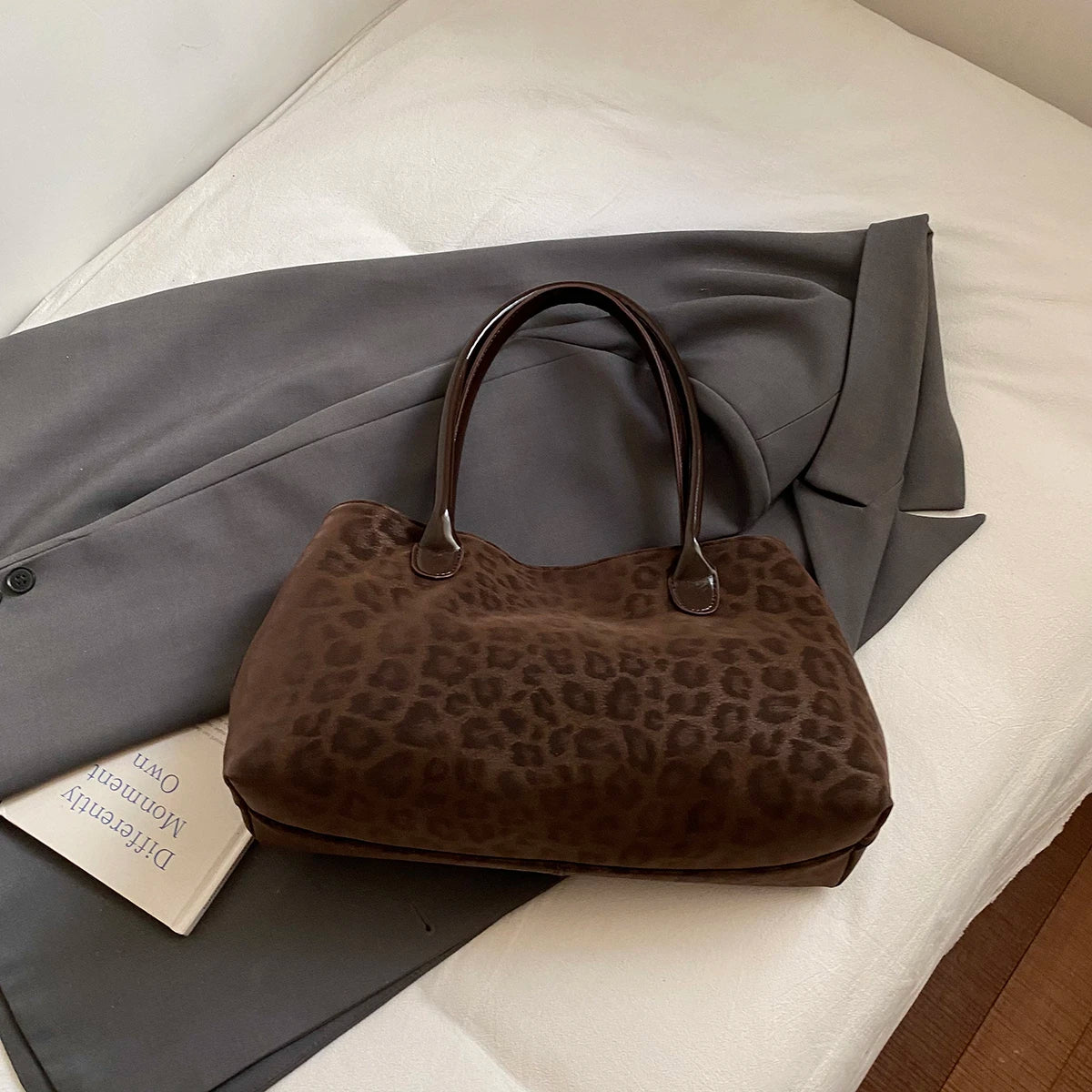Leopard Leather PU Shoulder Bag