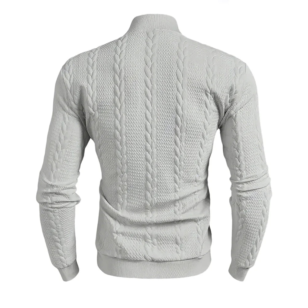 Men's Knitted High Collar Sweater