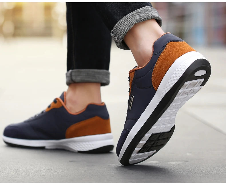 YRZL Men's Waterproof Walking Sneakers
