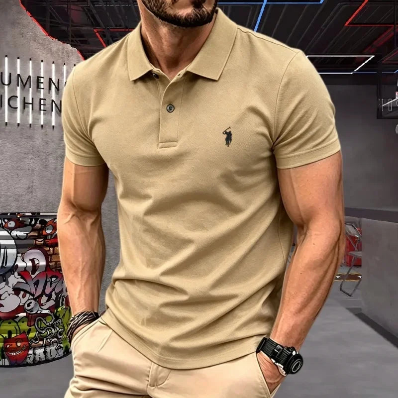 Pure cotton high-end short sleeve polo