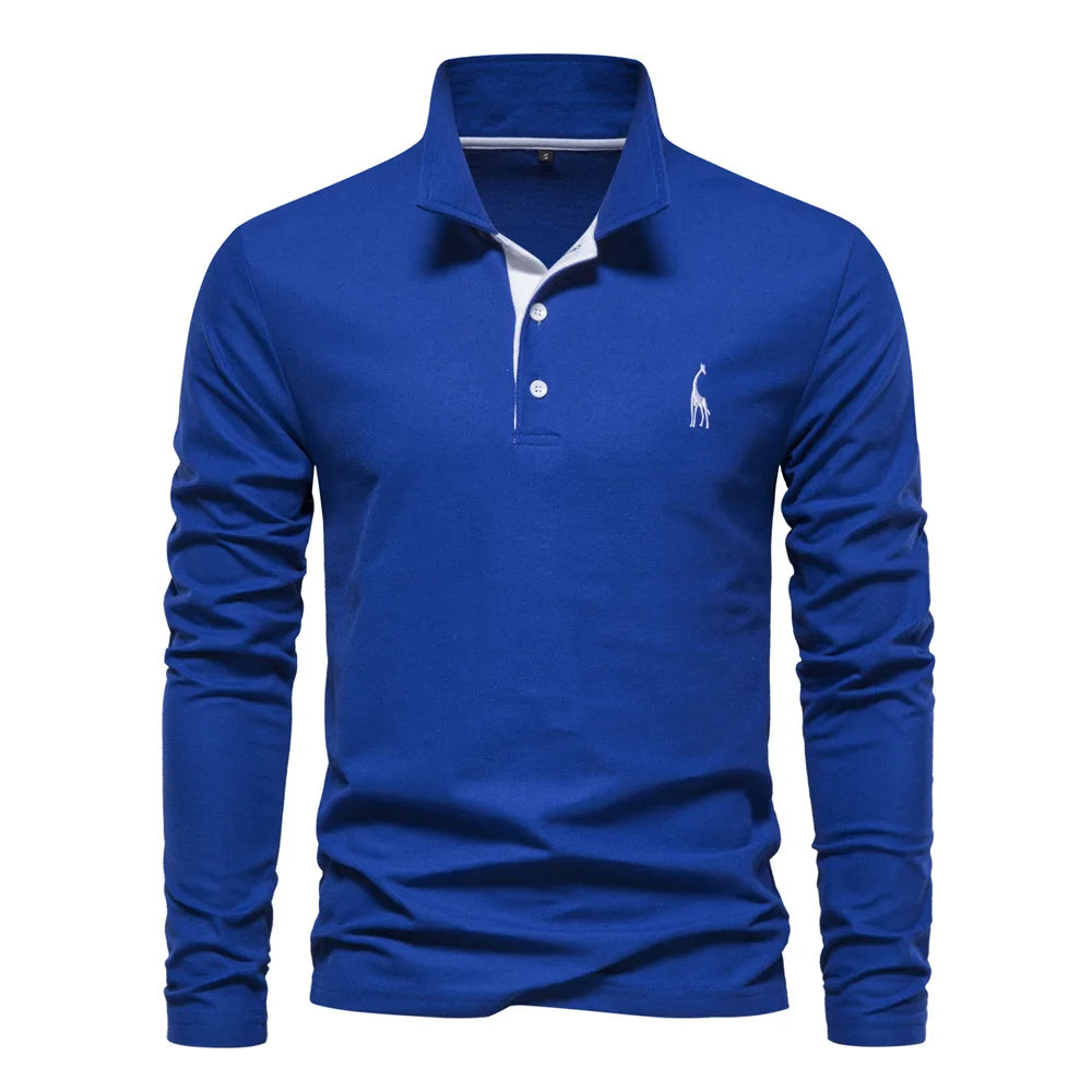 The Embroidered Golf Polo — Long Sleeve