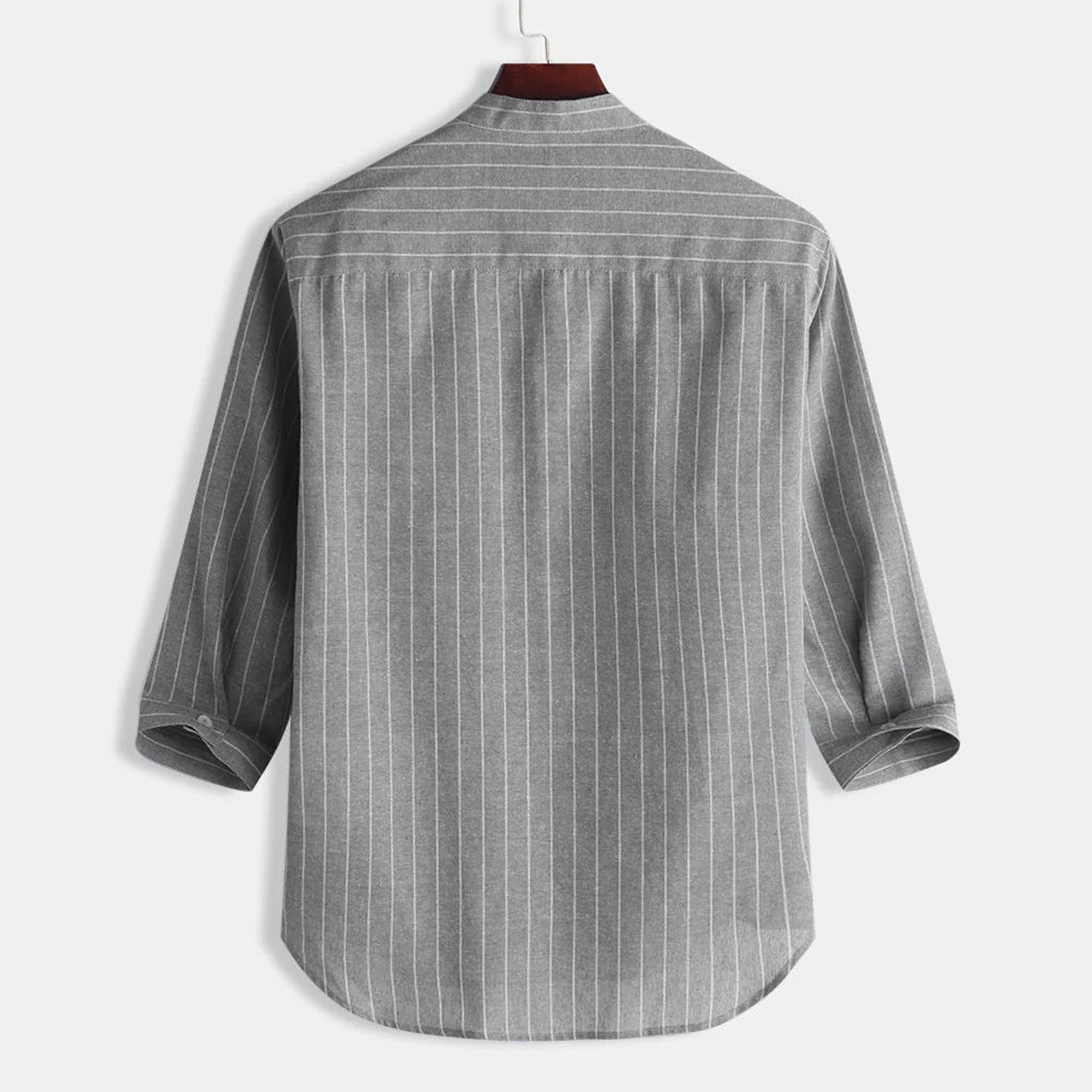 Linen Shirt Men Brief Breathable Comfy Solid Color Long Sleeve Loose Harajuku Casual Blouse Hawaiian Shirt Camisa Masculina 2022