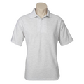 NNEDSZ Mens Polo Top Shirt Plain Casual Short Sleeve Pique Knit Basic UPF Rated T-Shirt - Snow Marle (Grey) - XXL