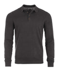ZIMEGO Men's Casual Polo Sweater - Long Sleeve Pullover Button Knit Shirt