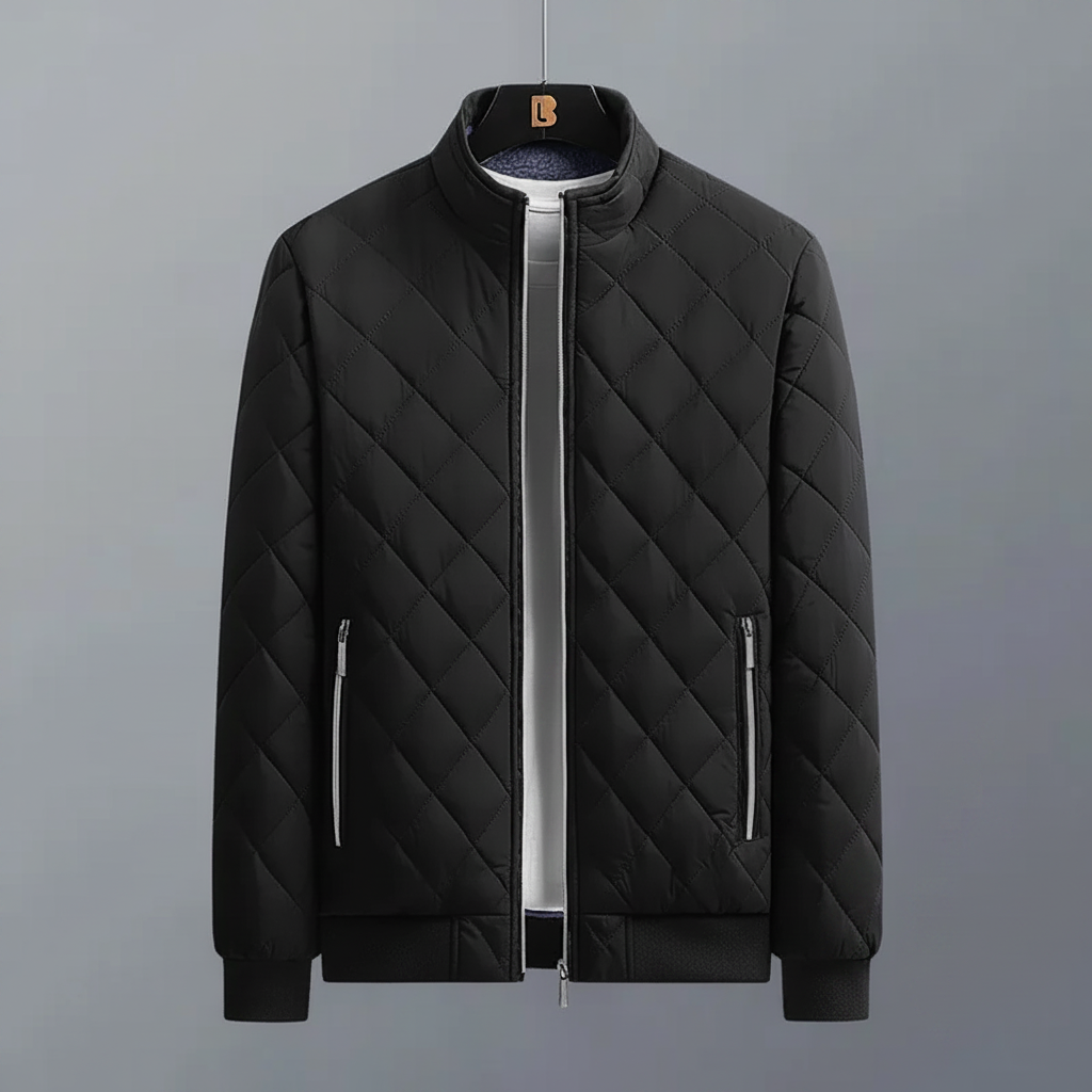 Black Bomber Jacket — No Watermark