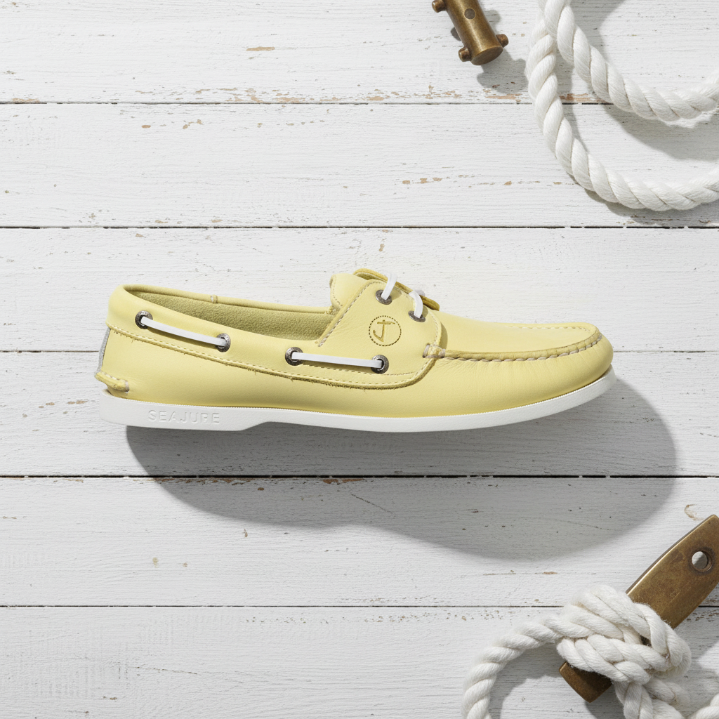 Coastal Boat Shoe — Dock Flat Lay