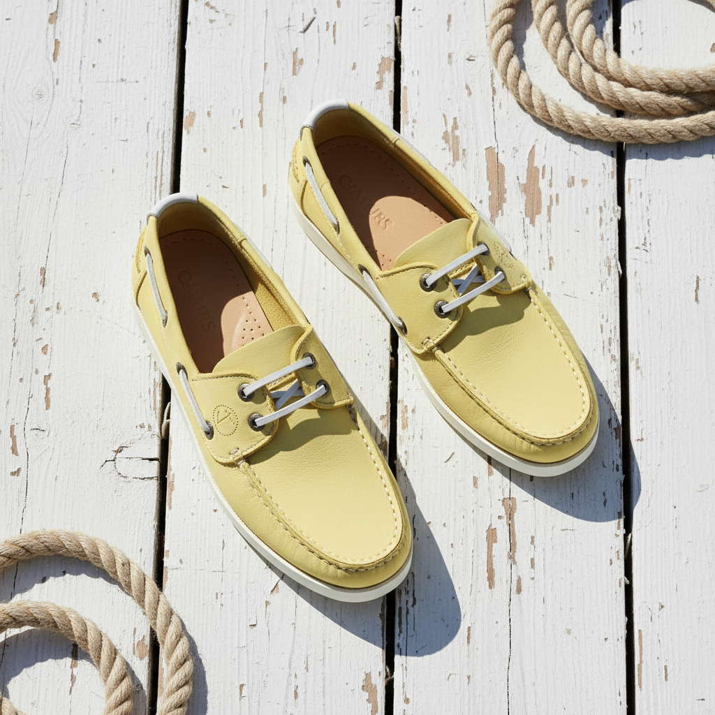 Marina Boat Shoe — Flat Lay