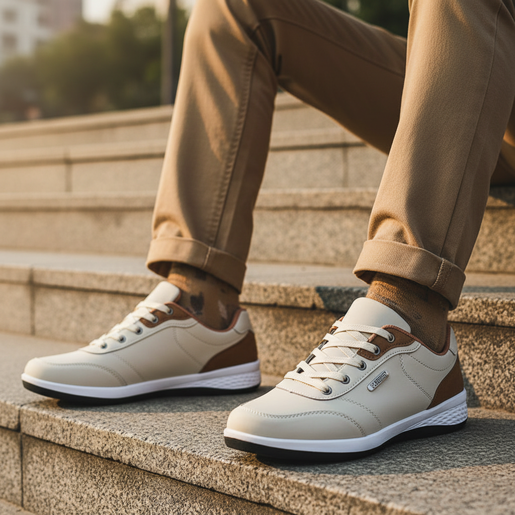 YRZL Men's Waterproof Walking Sneakers